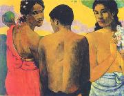 Paul Gauguin Three Tahitians oil painting